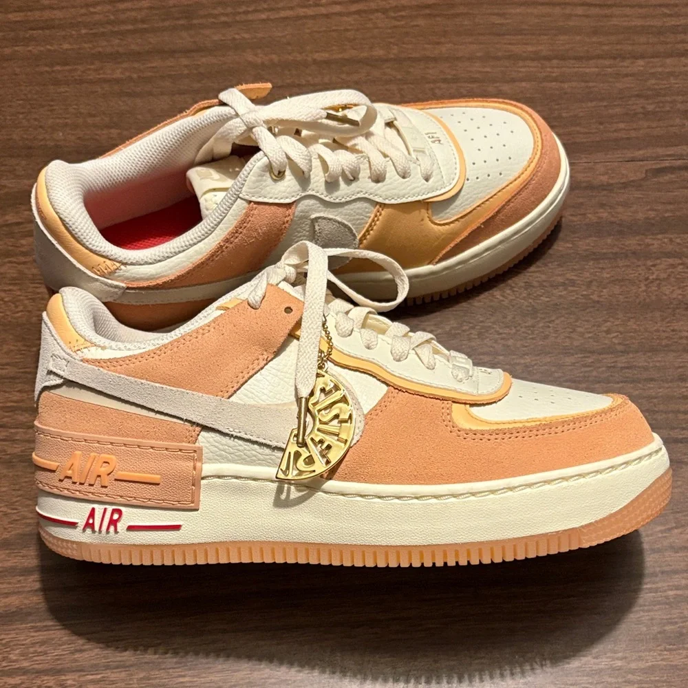 Nike Air Force Shadow Sisterhood Size 9 Cashmere Orange Chalk Shoes